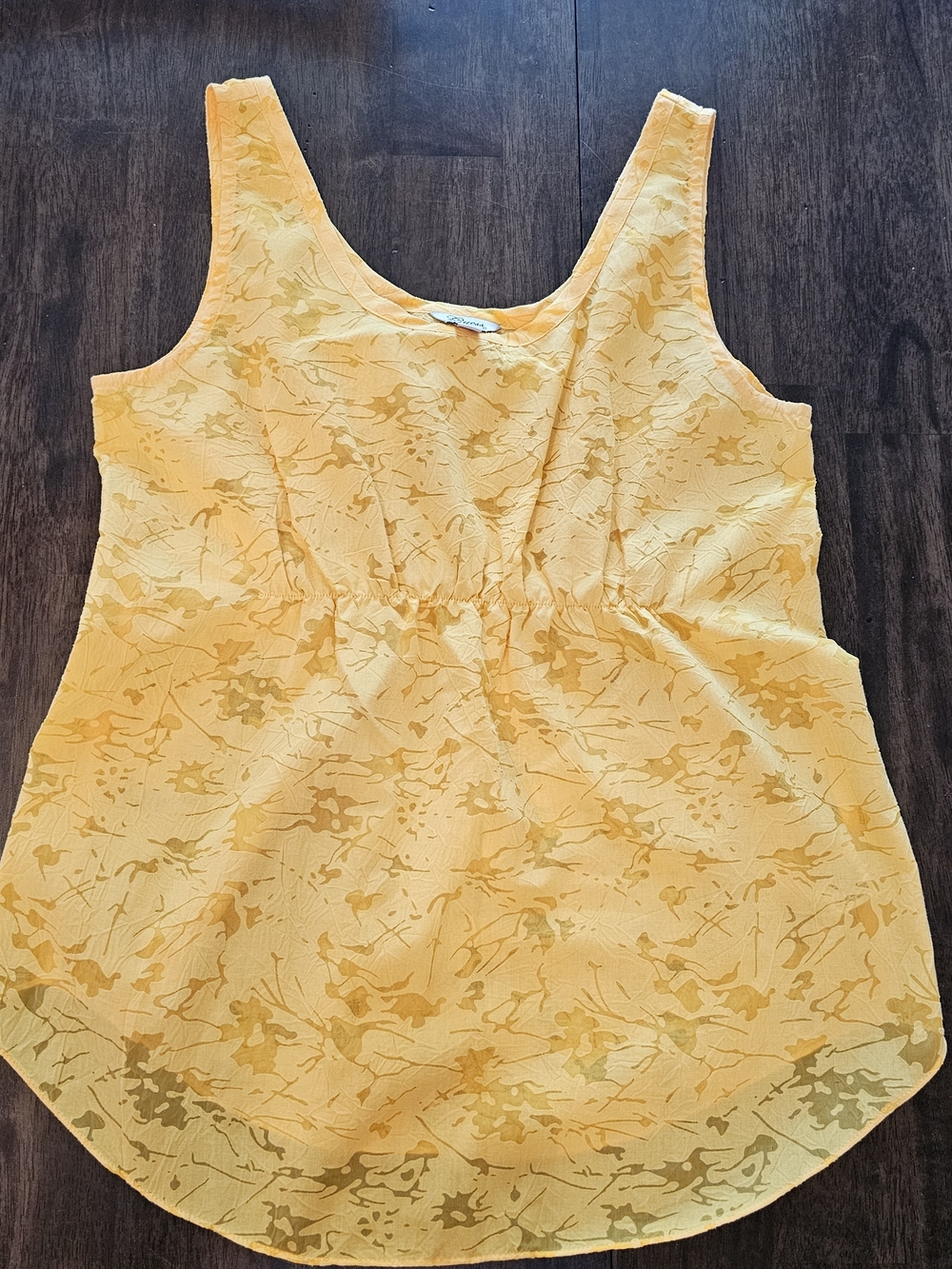 Guess Yellow Floral-Print Sleeveless Camisole
